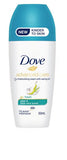 Dove advanced care antiperspirant pear & aloe vera scent deodorant bottle on a white background