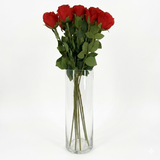 Manos de lujo de 25" de rosas rojas artificiales (12/720)