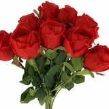 Manos de lujo de 25" de rosas rojas artificiales (12/720)
