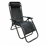 Black lounge chair on a white background
