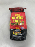 Bag of Royal Oak Minit Lite charcoal briquettes on a white background