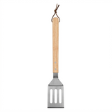 Barbecue spatula with wooden handle on a white background