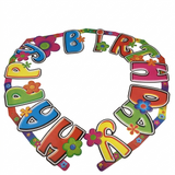 Happy Birthday Banners with Bronze Eyelets (12/288)