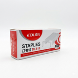 Box of DL Staples on a white background