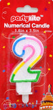 PT3002-G #2 Birthday Candles -Glitter (12/600)