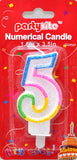 PT3005-G #5 Birthday Candles -Glitter (12/600)